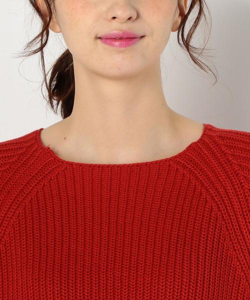 Another Edition（アナザーエディション）の「コットン畦プルオーバー/AEBC C アゼPO◆（ニット/セーター・レディース・オフホワイト/ライトグレー/レッド/オリーブ・FREE）」の9枚目の写真