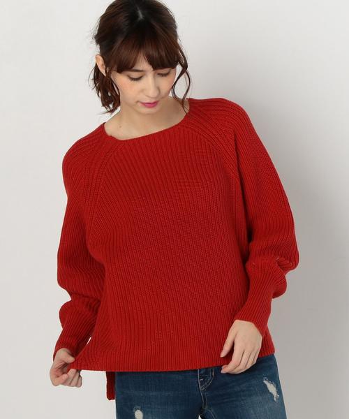 Another Edition（アナザーエディション）の「コットン畦プルオーバー/AEBC C アゼPO◆（ニット/セーター・レディース・オフホワイト/ライトグレー/レッド/オリーブ・FREE）」の20枚目の写真