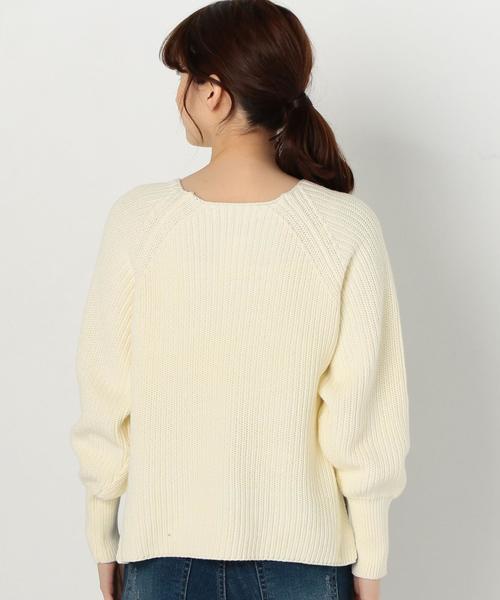 Another Edition（アナザーエディション）の「コットン畦プルオーバー/AEBC C アゼPO◆（ニット/セーター・レディース・オフホワイト/ライトグレー/レッド/オリーブ・FREE）」の21枚目の写真