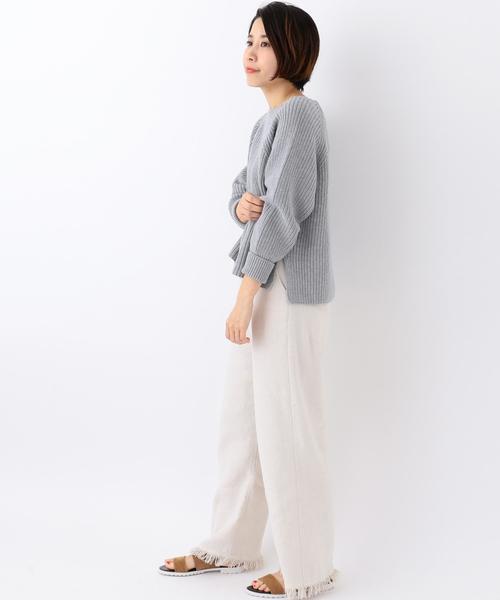 Another Edition（アナザーエディション）の「コットン畦プルオーバー/AEBC C アゼPO◆（ニット/セーター・レディース・オフホワイト/ライトグレー/レッド/オリーブ・FREE）」の10枚目の写真