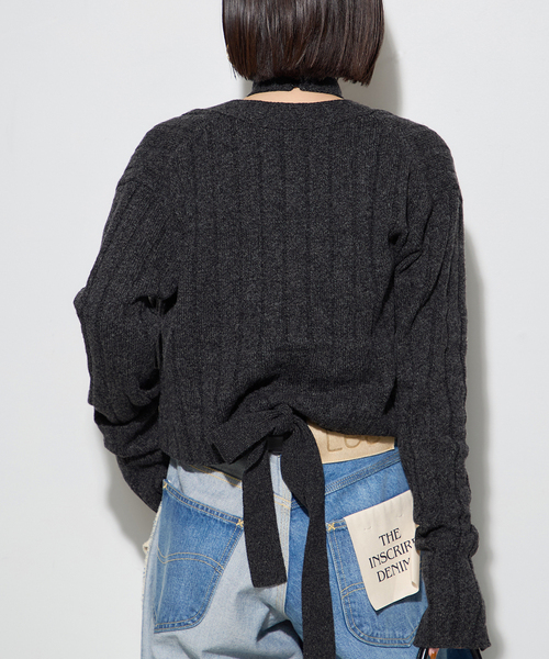 journal standard L'essage（ジャーナルスタンダードレサージュ）の「ワイドRIBホルターベスト（ニット/セーター・レディース・ブラウン/ブラック・FREE）」の7枚目の写真