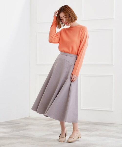 grove（グローブ）の「春新色！洗濯機で洗えるベーシックニット【毛玉軽減】（ニット/セーター・レディース・ライトグレー系9/オレンジ系/ピンク/サックスブルー/ブルー/ホワイト系5/オフホワイト・03/02/05/04/01）」の19枚目の写真