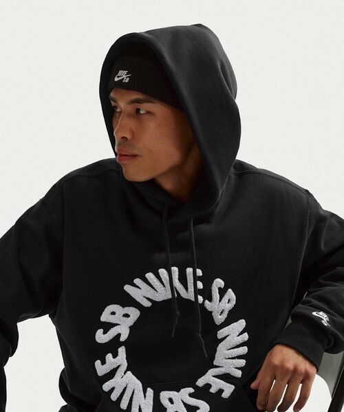 NIKE SB（ナイキエスビー）の「ナイキ SB フリース プルオーバー スケートボードパーカー / Nike SB Fleece Pullover Skate Hoodie IF0656-010 Black（パーカー・メンズ・ブラック・S/XL/2XL/L/M）」の3枚目の写真