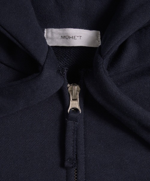 MUHET(ミュエータ)の「detachable shirt layered zip hoodie / レイヤード風シャツドッキングジップパーカー(パーカー・レディース・ネイビー/杢グレー/ブラウン・FREE)」の8枚目の写真
