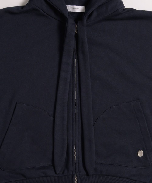 MUHET(ミュエータ)の「detachable shirt layered zip hoodie / レイヤード風シャツドッキングジップパーカー(パーカー・レディース・ネイビー/杢グレー/ブラウン・FREE)」の9枚目の写真