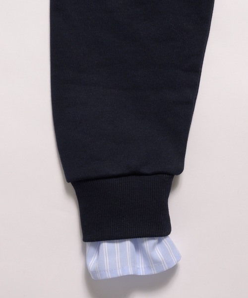 MUHET(ミュエータ)の「detachable shirt layered zip hoodie / レイヤード風シャツドッキングジップパーカー(パーカー・レディース・ネイビー/杢グレー/ブラウン・FREE)」の18枚目の写真
