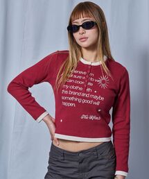 SEQUENZ（シークエンズ）の「【sqnz（エスキュンズ）】sqnz fake layered henley star l/s tee / レディース 長袖 プリント ヘンリー フェイクレイヤード ツートーン（Tシャツ/カットソー）」