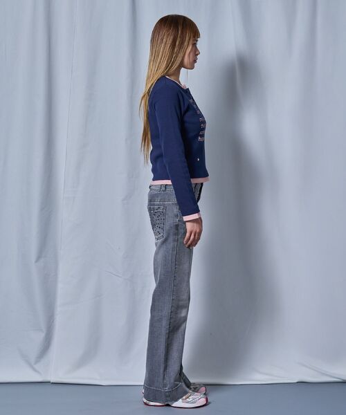SEQUENZ(シークエンズ)の「※WEB限定 / フェイクレイヤード / バイカラーヘンリーネック長袖T /sqnz fake layered henley star l/s tee(Tシャツ/カットソー・レディース・バーガンディー/ライトグレー/ブラック/ネイビー・MEDIUM/SMALL)」の18枚目の写真