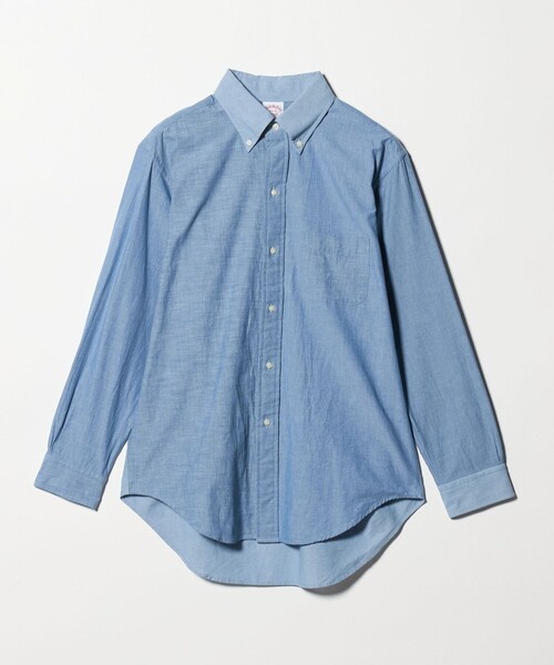 BROOKS BROTHERS（ブルックスブラザーズ）の「【別注】＜Brooks Brothers＞FUN SHIRT/シャンブレー ボタンダウンシャツ（シャツ/ブラウス・メンズ・ネイビー/ライトブルー・15  1/2/16/15 /16  1/2）」の2枚目の写真