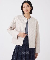 TRANS WORK（トランスワーク）の「【吸湿発熱・消臭】キルティングタフタコート（ノーカラーコート）」