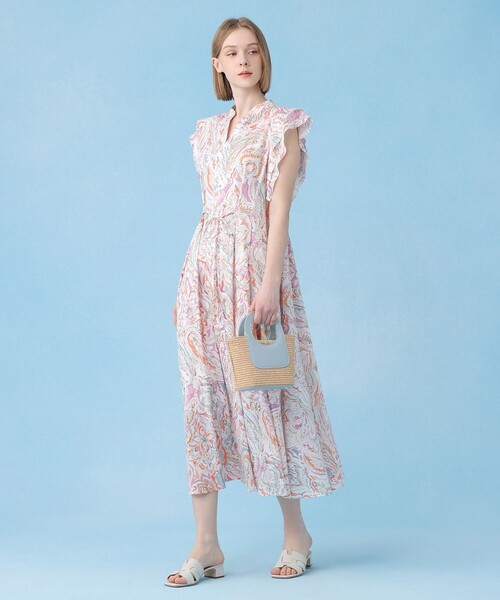 ANAYI(アナイ)の「ペイントペイズリープリントフレア ワンピース(ワンピース・レディース・マルチ/ピンク・38/36/34)」の14枚目の写真