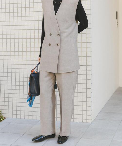 ITEMS URBANRESEARCH（アイテムズ アーバンリサーチ）の「ホップサックジレ×パンツセット（セットアップ・レディース・ブラック/ベージュ/ブラウン・FREE）」の18枚目の写真