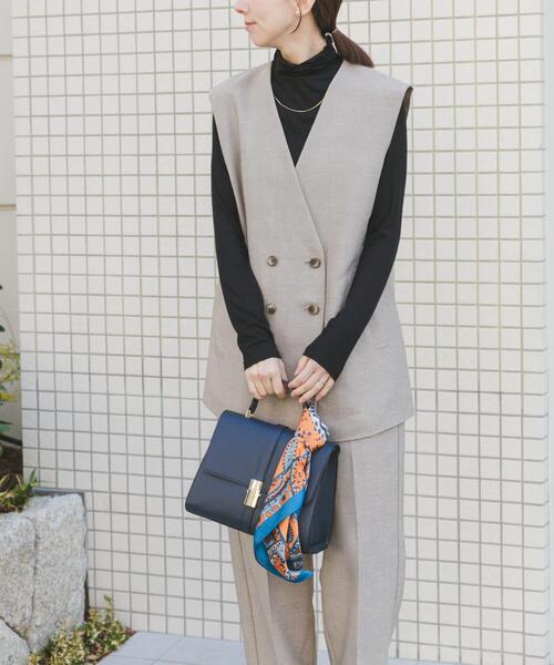 ITEMS URBANRESEARCH（アイテムズ アーバンリサーチ）の「ホップサックジレ×パンツセット（セットアップ・レディース・ブラック/ベージュ/ブラウン・FREE）」の17枚目の写真