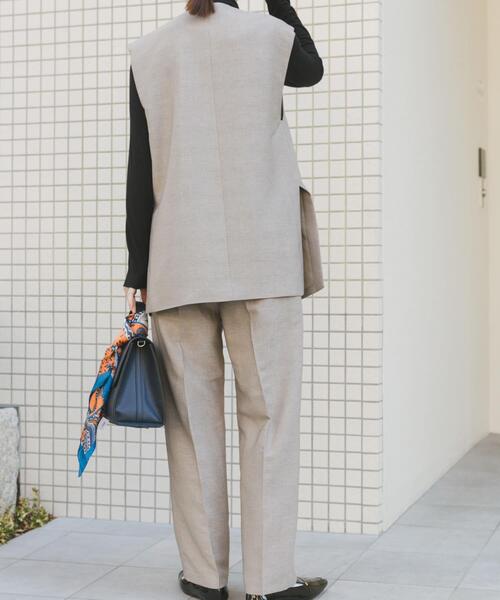 ITEMS URBANRESEARCH（アイテムズ アーバンリサーチ）の「ホップサックジレ×パンツセット（セットアップ・レディース・ブラック/ベージュ/ブラウン・FREE）」の16枚目の写真