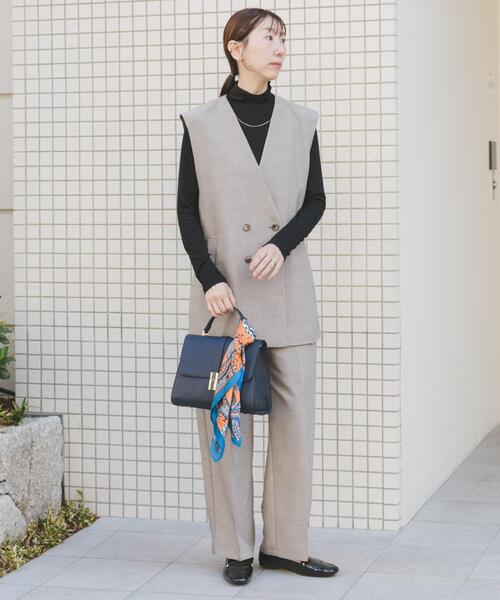 ITEMS URBANRESEARCH（アイテムズ アーバンリサーチ）の「ホップサックジレ×パンツセット（セットアップ・レディース・ブラック/ベージュ/ブラウン・FREE）」の15枚目の写真