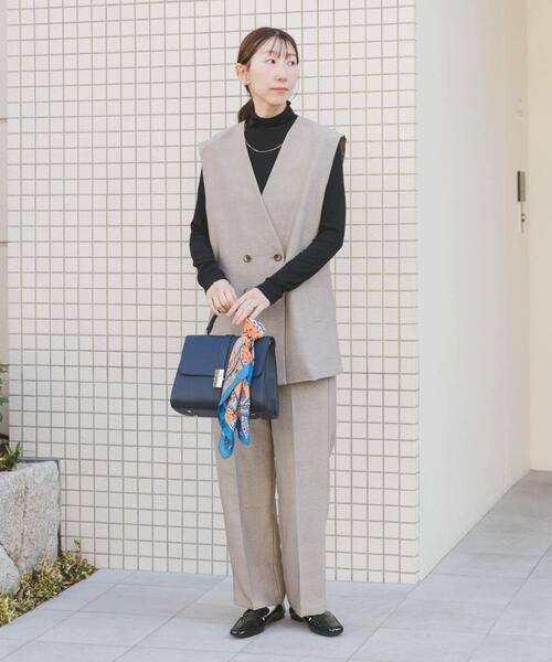 ITEMS URBANRESEARCH（アイテムズ アーバンリサーチ）の「ホップサックジレ×パンツセット（セットアップ・レディース・ブラック/ベージュ/ブラウン・FREE）」の14枚目の写真