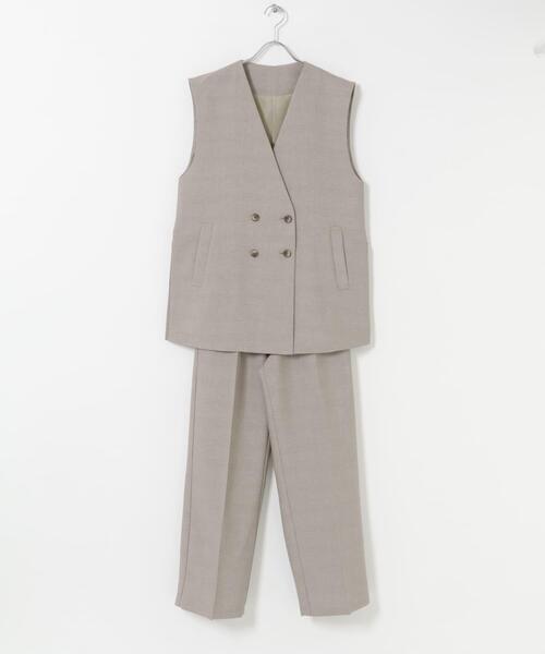 ITEMS URBANRESEARCH（アイテムズ アーバンリサーチ）の「ホップサックジレ×パンツセット（セットアップ・レディース・ブラック/ベージュ/ブラウン・FREE）」の13枚目の写真