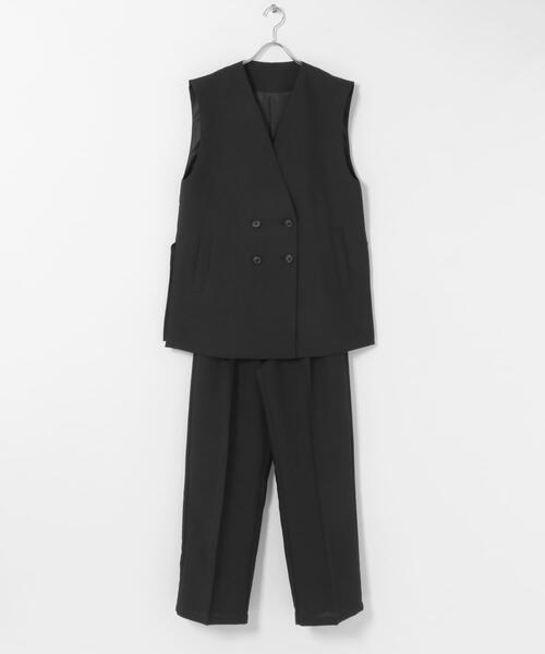 ITEMS URBANRESEARCH（アイテムズ アーバンリサーチ）の「ホップサックジレ×パンツセット（セットアップ・レディース・ブラック/ベージュ/ブラウン・FREE）」の7枚目の写真