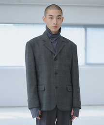 ZPLISH（ジプリシュ）の「3ボタンチェックブレザー チャコール（テーラードジャケット）」