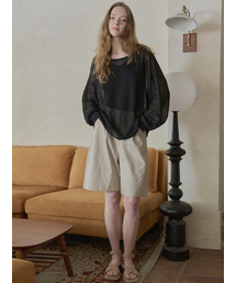Cotton Span Short Pants - BEIGE