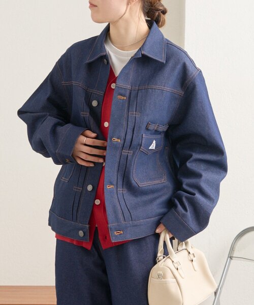 GEVACO（ゲバコ）の「【GEVACO】10ozデニムジャケット（ブルゾン・レディース・ネイビー・MEDIUM/LARGE）」の2枚目の写真