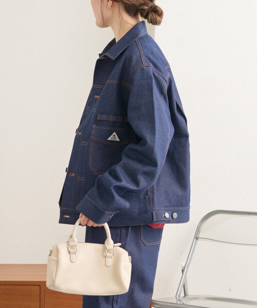 GEVACO（ゲバコ）の「【GEVACO】10ozデニムジャケット（ブルゾン・レディース・ネイビー・MEDIUM/LARGE）」の4枚目の写真