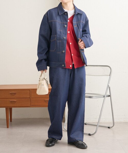 GEVACO（ゲバコ）の「【GEVACO】10ozデニムジャケット（ブルゾン・レディース・ネイビー・MEDIUM/LARGE）」の7枚目の写真