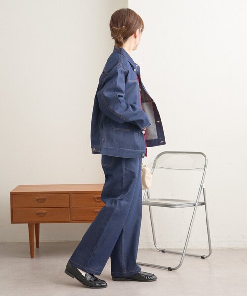 GEVACO(ゲバコ)の「【GEVACO】10ozデニムジャケット(ブルゾン・レディース・ネイビー・MEDIUM/LARGE)」の3枚目の写真