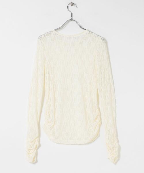 KBF（ケイビーエフ）の「ドッキングレースTEE（Tシャツ/カットソー・レディース・ダークブラウン/アイボリー/オフホワイト・ONE）」の22枚目の写真