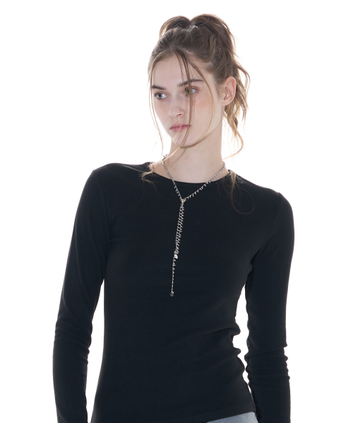 LARTIGENT(ラーティゼン)の「L14 SLIM T-SHIRT(BLACK)(Tシャツ/カットソー・レディース・その他・FREE)」の2枚目の写真