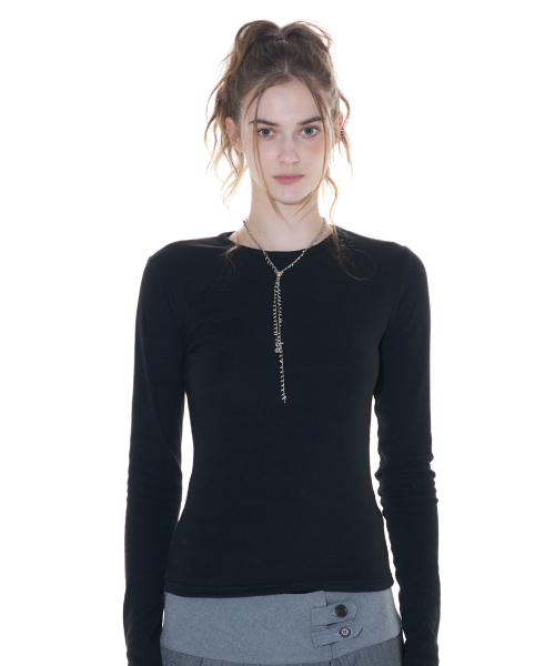 LARTIGENT(ラーティゼン)の「L14 SLIM T-SHIRT(BLACK)(Tシャツ/カットソー・レディース・その他・FREE)」の5枚目の写真