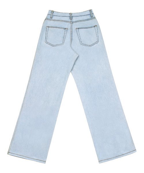 HIGH SCHOOL DISCO（ハイスクールディスコ）の「Color Wide Pants_Denim（デニムパンツ・レディース・その他・LARGE）」の3枚目の写真