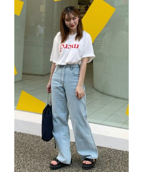 HIGH SCHOOL DISCO（ハイスクールディスコ）の「Color Wide Pants_Denim（デニムパンツ・レディース・その他・LARGE）」の9枚目の写真