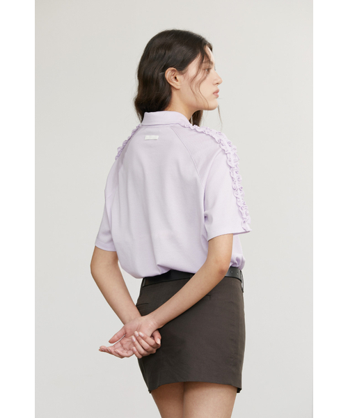 AFTERHOURS(アフターアワーズ)の「RUFFLE PIQUE SHIRT (LAVENDER)(ポロシャツ・レディース・その他・FREE)」の3枚目の写真