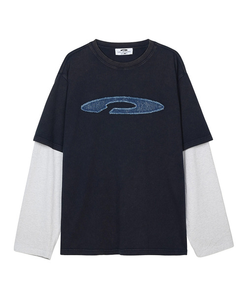 FDR(エフディーアール)の「Double Layer Applique Long Sleeve_4 Color(Tシャツ/カットソー・メンズ・チャコール/ネイビー/ライトグレー・MEDIUM/LARGE/SMALL)」の3枚目の写真