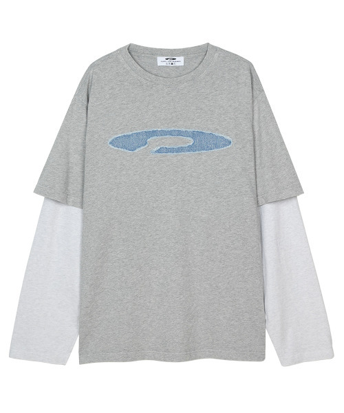 FDR(エフディーアール)の「Double Layer Applique Long Sleeve_4 Color(Tシャツ/カットソー・メンズ・チャコール/ネイビー/ライトグレー・MEDIUM/LARGE/SMALL)」の4枚目の写真