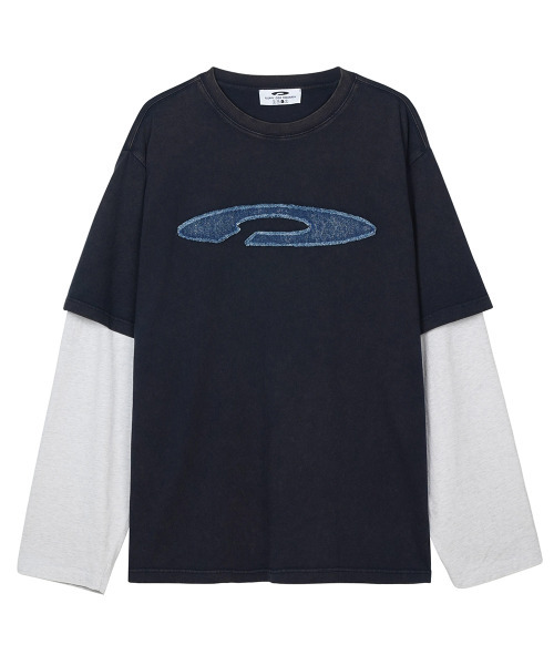 FDR(エフディーアール)の「Double Layer Applique Long Sleeve_4 Color(Tシャツ/カットソー・メンズ・チャコール/ネイビー/ライトグレー・MEDIUM/LARGE/SMALL)」の6枚目の写真