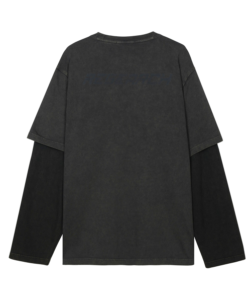 FDR(エフディーアール)の「Double Layer Applique Long Sleeve_4 Color(Tシャツ/カットソー・メンズ・チャコール/ネイビー/ライトグレー・MEDIUM/LARGE/SMALL)」の9枚目の写真