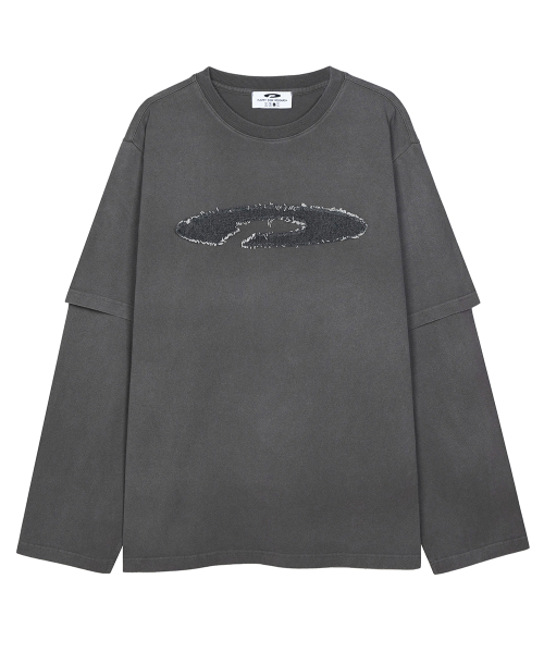FDR(エフディーアール)の「Double Layer Applique Long Sleeve_4 Color(Tシャツ/カットソー・メンズ・チャコール/ネイビー/ライトグレー・MEDIUM/LARGE/SMALL)」の10枚目の写真