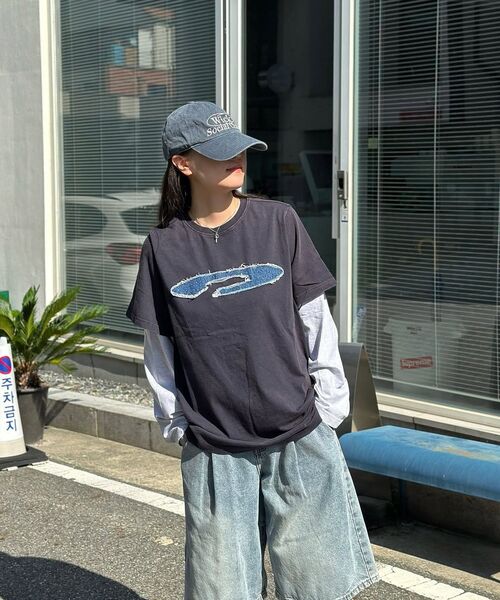 FDR(エフディーアール)の「Double Layer Applique Long Sleeve_4 Color(Tシャツ/カットソー・メンズ・チャコール/ネイビー/ライトグレー・MEDIUM/LARGE/SMALL)」の13枚目の写真