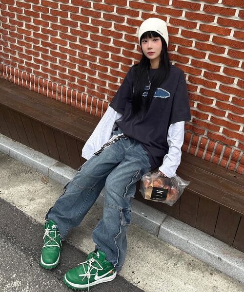 FDR(エフディーアール)の「Double Layer Applique Long Sleeve_4 Color(Tシャツ/カットソー・メンズ・チャコール/ネイビー/ライトグレー・MEDIUM/LARGE/SMALL)」の14枚目の写真