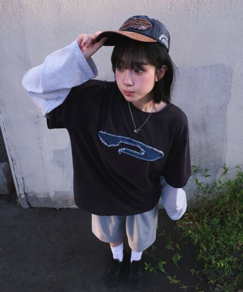 FDR(エフディーアール)の「Double Layer Applique Long Sleeve_4 Color(Tシャツ/カットソー・メンズ・チャコール/ネイビー/ライトグレー・MEDIUM/LARGE/SMALL)」の17枚目の写真