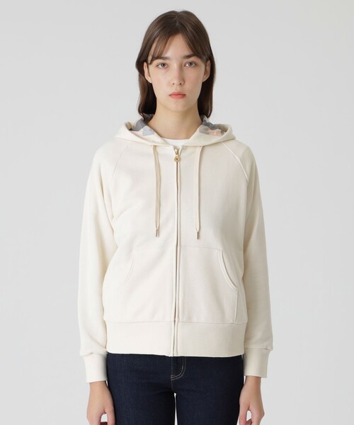 BLUE LABEL CRESTBRIDGE（ブルーレーベルクレストブリッジ）の「【一部店舗限定】ベーシックパーカー（パーカー・レディース・グレー系その他/ブラック・38/40）」の8枚目の写真