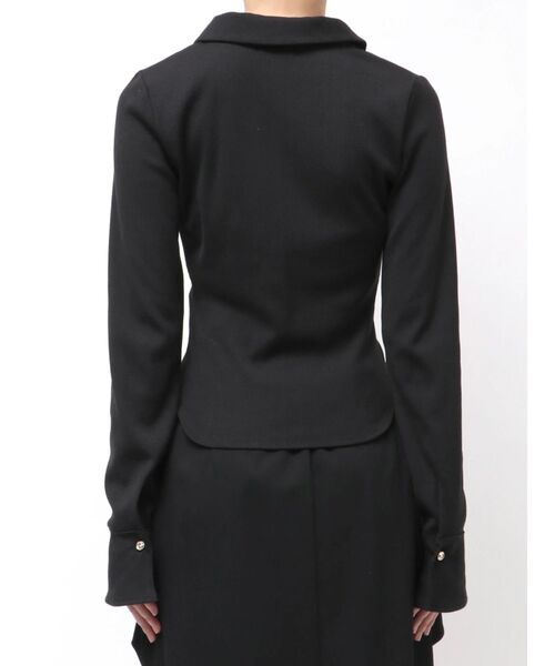 RESEXXY（リゼクシー）の「フロントギャザーリブトップス（Tシャツ/カットソー・レディース・ブラック/ブルー/ホワイト・FREE）」の11枚目の写真