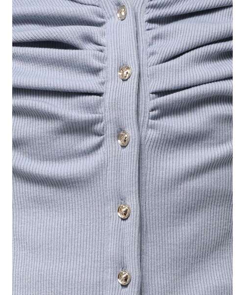 RESEXXY（リゼクシー）の「フロントギャザーリブトップス（Tシャツ/カットソー・レディース・ブラック/ブルー/ホワイト・FREE）」の18枚目の写真