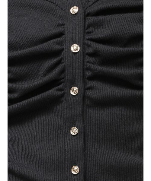 RESEXXY（リゼクシー）の「フロントギャザーリブトップス（Tシャツ/カットソー・レディース・ブラック/ブルー/ホワイト・FREE）」の19枚目の写真