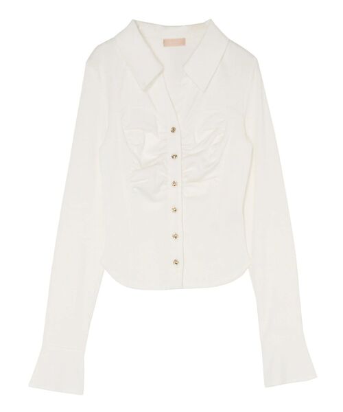 RESEXXY（リゼクシー）の「フロントギャザーリブトップス（Tシャツ/カットソー・レディース・ブラック/ブルー/ホワイト・FREE）」の20枚目の写真