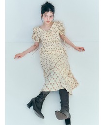 SNIDEL | リボンモチーフオフショルワンピース(ワンピース)