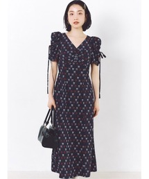 SNIDEL | リボンモチーフオフショルワンピース(ワンピース)