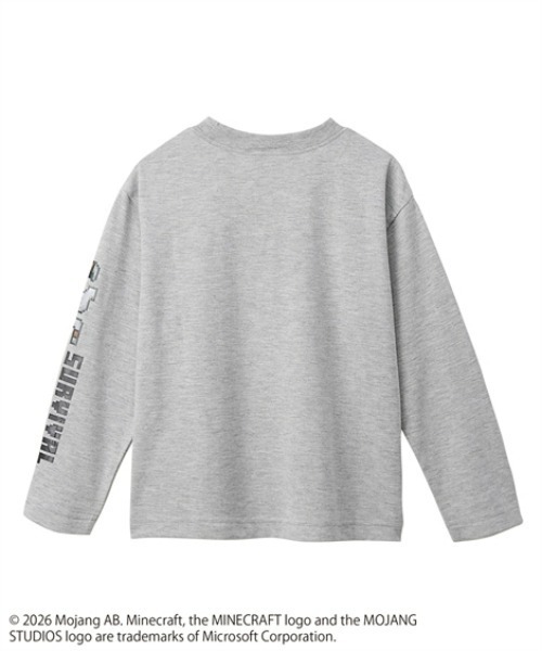 QUNTSTYLE(キュントスタイル)の「【MINECRAFT】長袖プリントTシャツ(Tシャツ/カットソー・キッズ・ブラック/グレー/オートミール/ブラック系・110/120/130/140/150/160)」の5枚目の写真